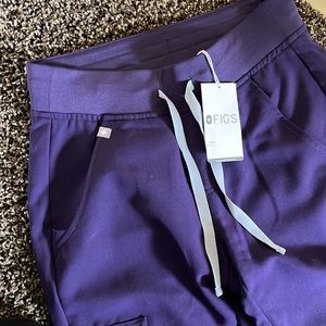 Purple Zamora Figs jogger scrub pants